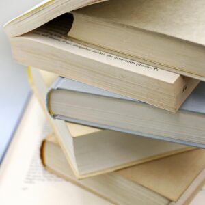 Messy Stack of Study Books